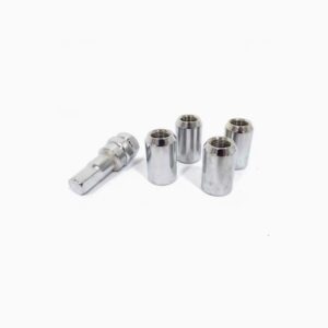 SET 16 TUERCAS+LLAVE 12X1.50 L32 CROMADO 2807